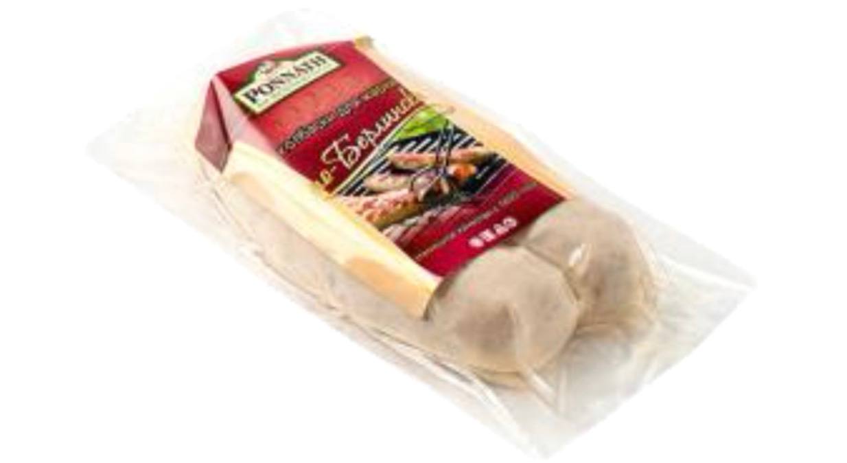 Колбаски "по-Берлински" с картофелем и луком, 2 шт. х 100 гр., вес.