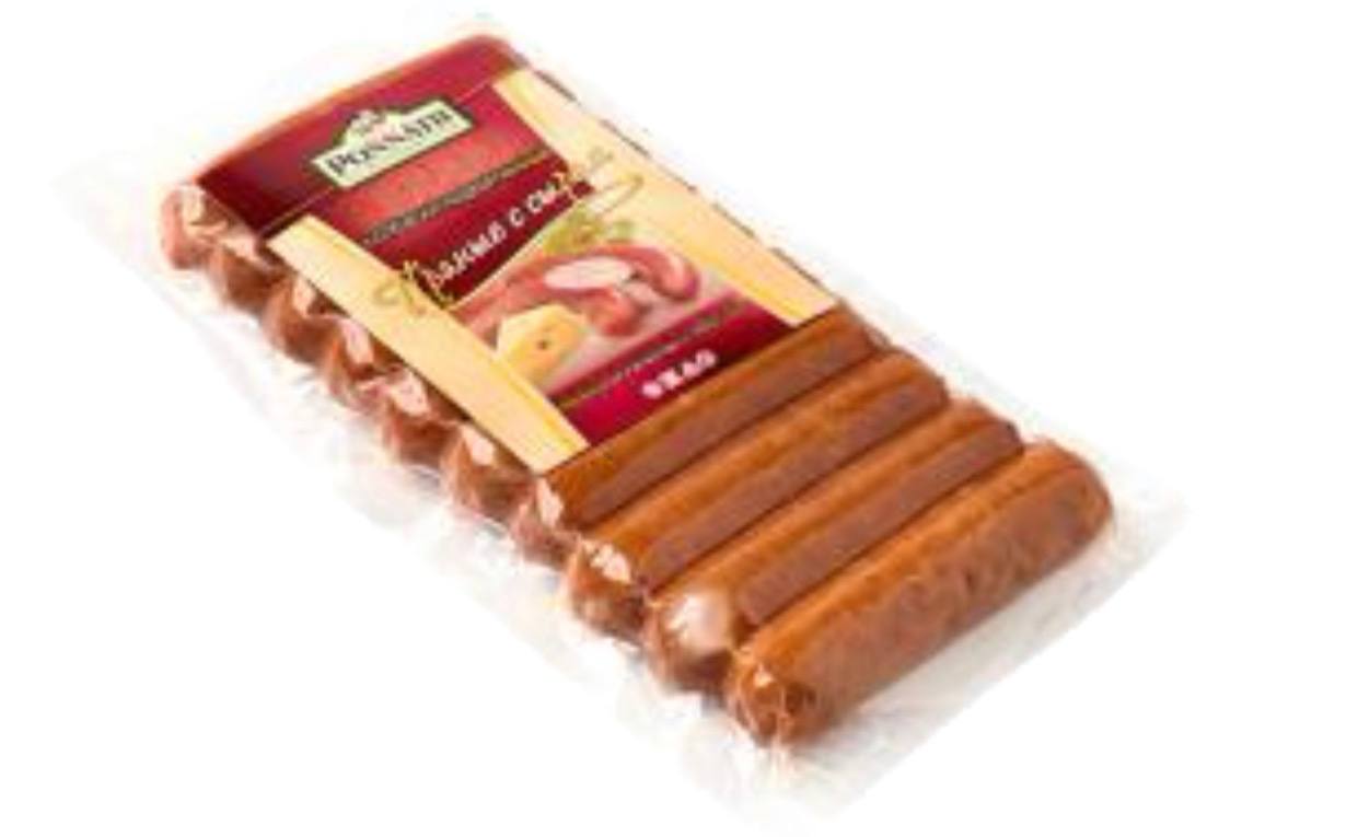 Колбаски "Пряные с сыром "(подкопченные), 10 шт. х 20 гр., вес.