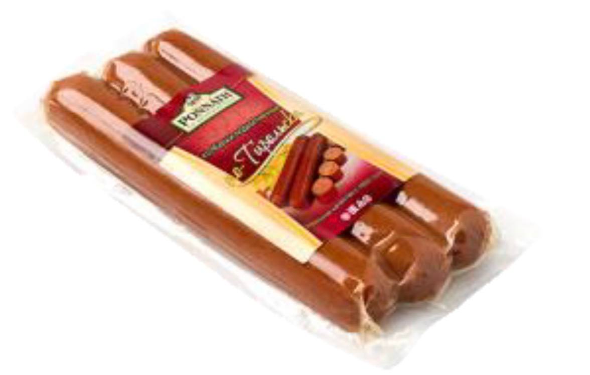 Колбаски "по-Тирольски" (подкопченные), 3 шт. х 100 гр., вес.